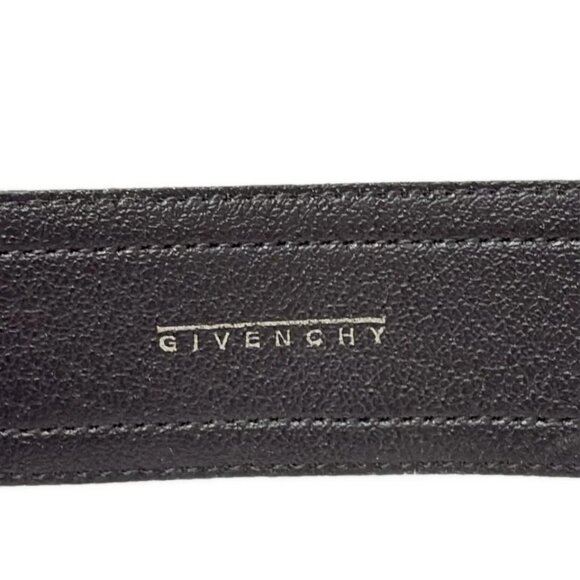 GIVENCHY - Black Gold Leather Hardware Belt 124-081125 - Picture 4 of 4